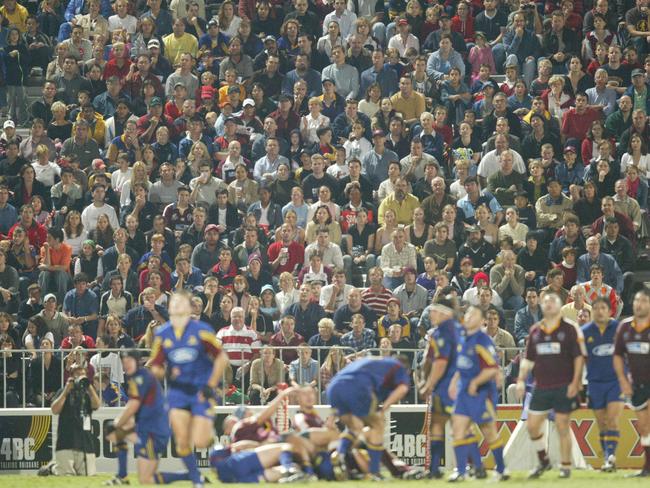 The Reds hosting Otago at Ballymore in 2003. Picture: David Kapernick