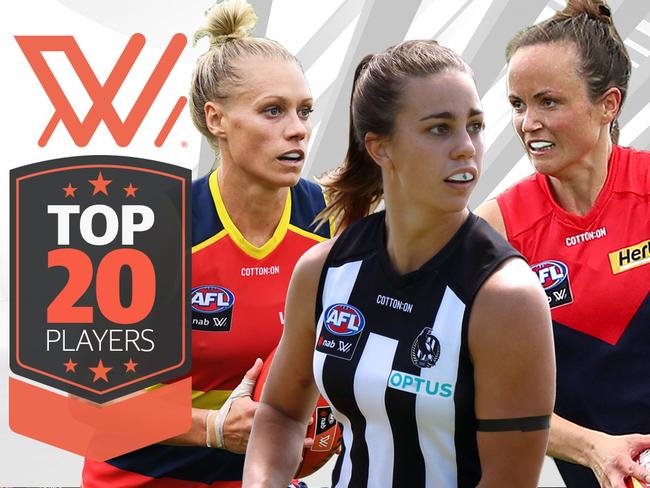 Kate Salemme reveals her top 20 AFLW players four seasons.