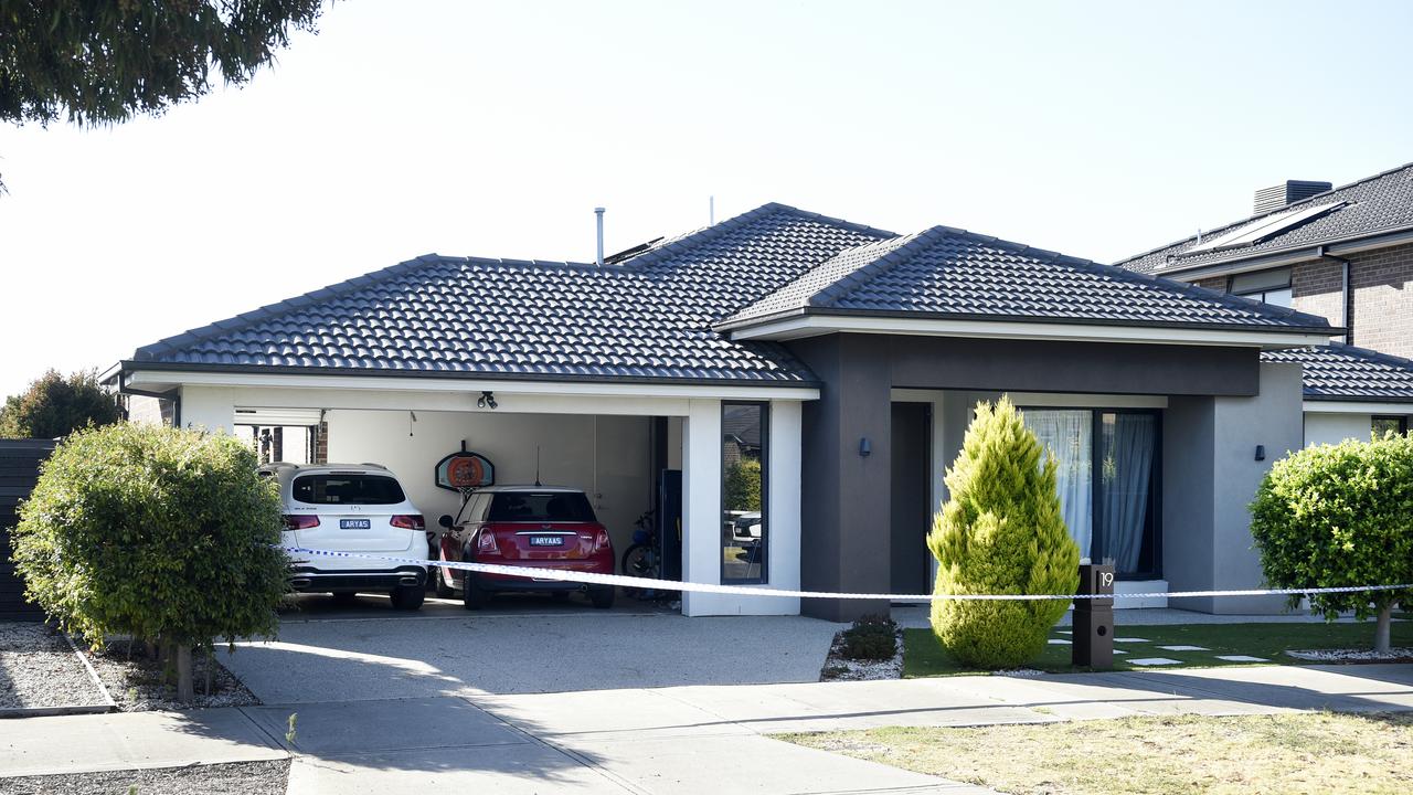 Police investigate a property where a woman, who was found dead in wheelie bin near Geelong, lived. Picture: NCA NewsWire / Andrew Henshaw