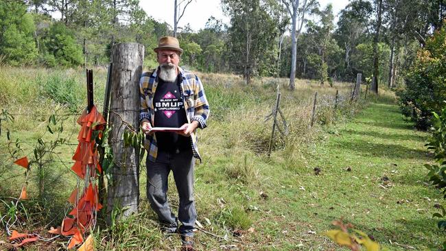 New Italy resident Geoff Paull is not happy about the prospect of the Benzina company building a service centre next to the New Iitaly Museum. Picture: Susanna Freymark