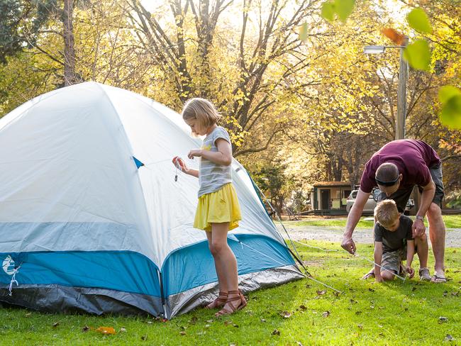 Buchan Caves Reserve camping school holidays. Picture: Parks Vic.