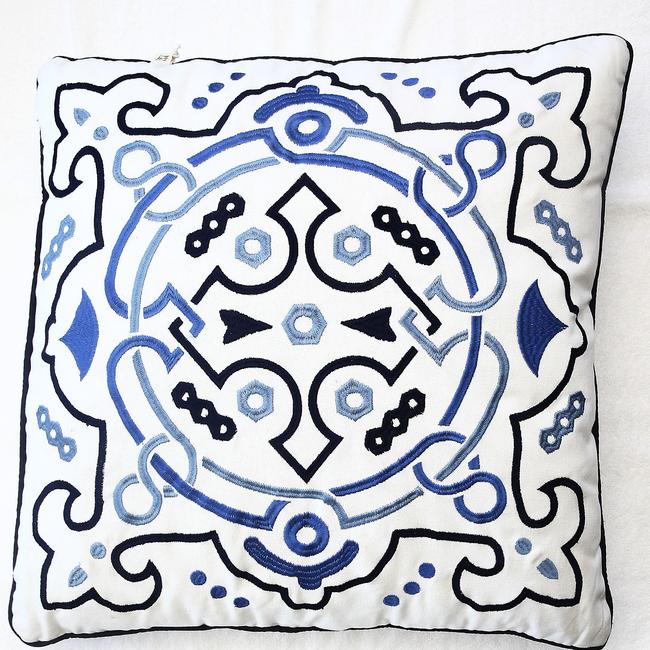 A cushion from Deborah Hutton’s MyHouse collection. Picture: John Appleyard