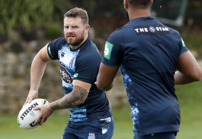 Nathan Brown during NSW Blues training. Picture: Jonathan Ng