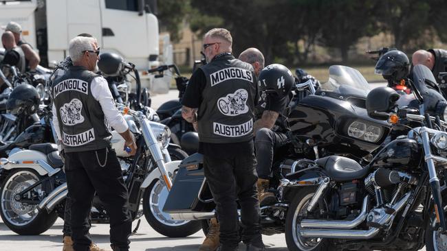 The Mongols heading back at their headquarters in Port Melbourne. Picture: Tony Gough