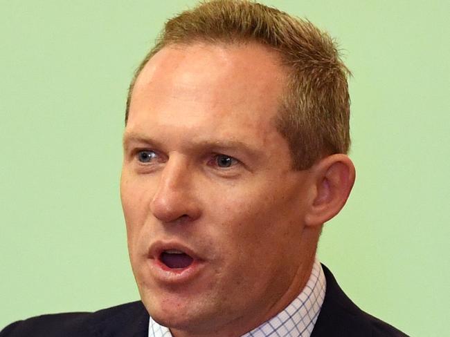 Mick de Brenni, the Minister for Housing and Public Works, Digital Technology and Sport is seen during Question Time at Parliament House in Brisbane, Thursday, February 14, 2019. (AAP Image/Dan Peled) NO ARCHIVING