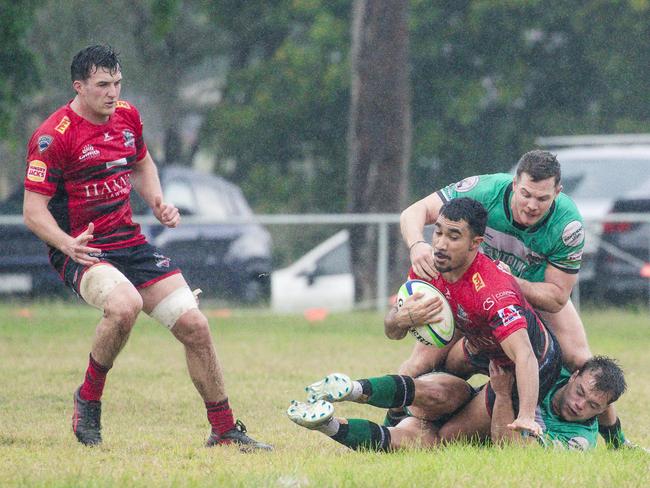Griffith Uni Colleges Knights and Palm Beach Currumbin Alleygators at Heeb Street, Ashmore. Picture; Glenn Campbell