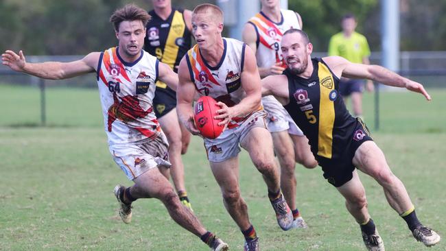 Noosa Tigers midfielder Matthew Gaul in action. Picture: Craig Slaney Sports Photography.