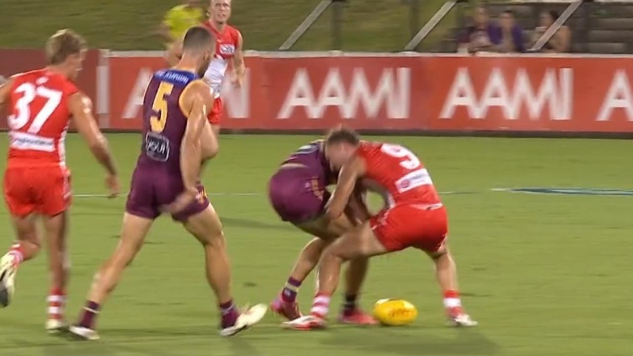 Darcy Wilmot was stunned he's been pinged. Photo: Fox Sports.