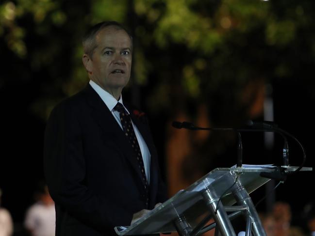 Labor leader Bill Shorten declared the greatest legacy of Anzac is the “free country we call home”. Picture: Kym Smith