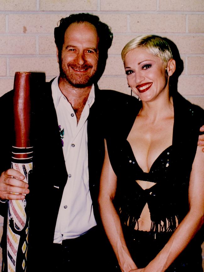 The didgeridoo, Gudinski and Madonna in 1993.