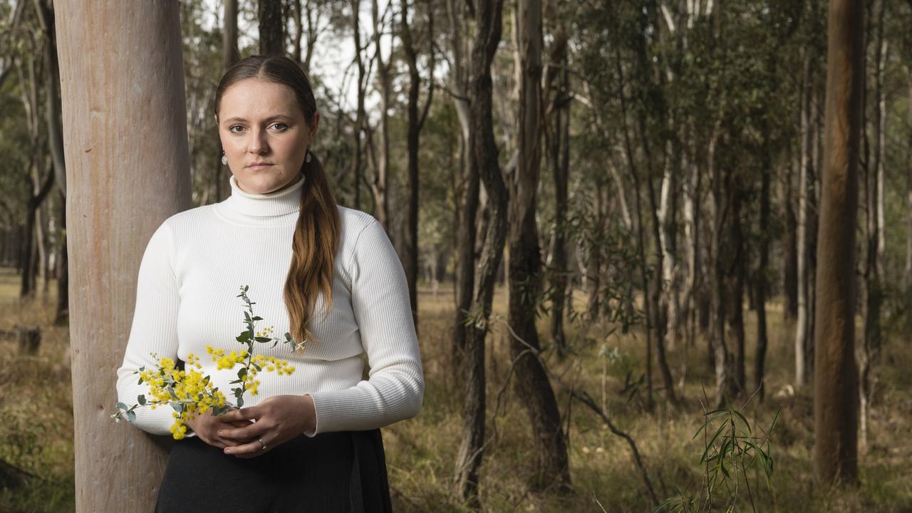 Meringandan resident Sophie Oliver is concerned about how close the Toowoomba North South Transport Corridor will come to her house and the loss of koala habitat, Monday, July 17, 2023. Picture: Kevin Farmer