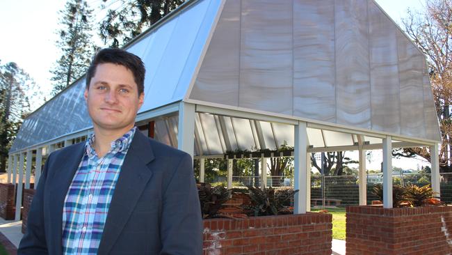 Toowoomba Regional Council's Cr Tim McMahon says the new Queens Park interpretive shelter honours the old convervatory, which stood nearby until the 1950s.