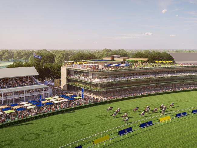 The vision includes upgraded spectator areas and two new levels on the Winx stand at Randwick. Picture: ATC