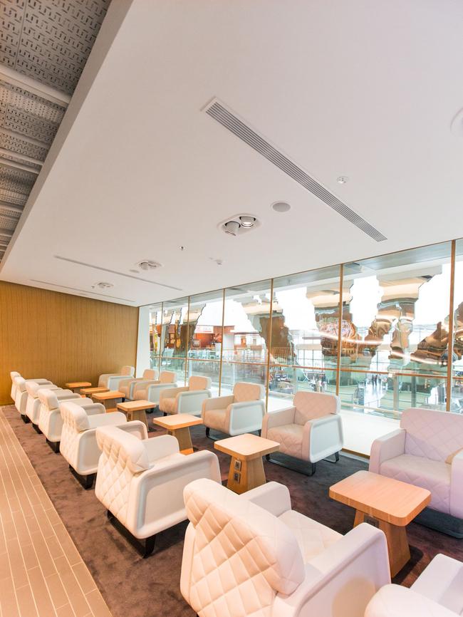 The Qantas business class lounge at Changi airport, Singapore Pic: supplied