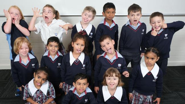 Geelong Baptist College Lovely Banks Foundation S- Back Row (left to right) River Waugh, Grace Bucovaz, Nina Schreiber, Dann Ponnappan, Morgan Hampson, Pandelis Thymiopoulos. Middle Row (left to Right) Magnus Newton, Riyaan Mander, Reyna Pera, Jordan Jovanovic, Ravlyn KaurFront Row (left to right) Nishi Gurjar, Manveer Singh, Zahli Mulahalilovic Picture Mark Wilson