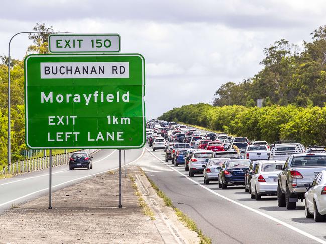 Traffic heading north on Bruce Highway through Caboolture. Picture: Richard Walker