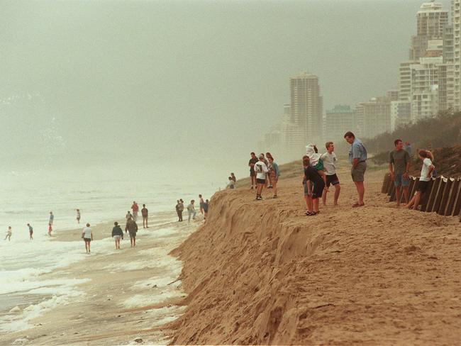 Beach erosion at Main Beach, Gold Coast..