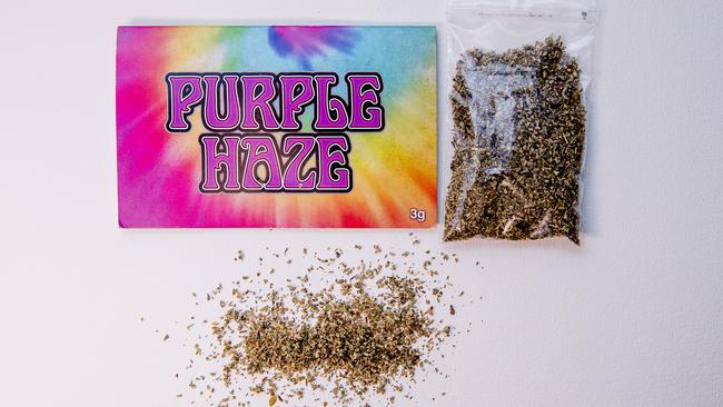 The herbal incense has a grassy texture. Picture: Jerad Williams