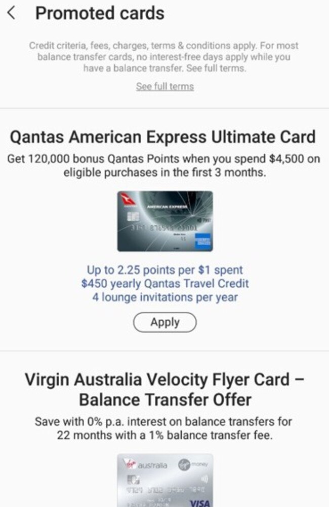 More offers from AMEX and Virgin on the Samsung Pay app. Picture: Supplied