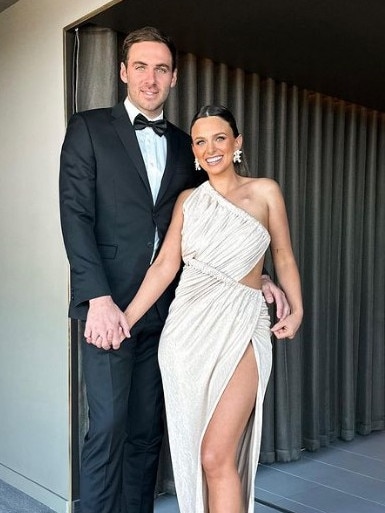 Kellie with husband Jeremy, who plays for Port Adelaide. Photo: Instagram.