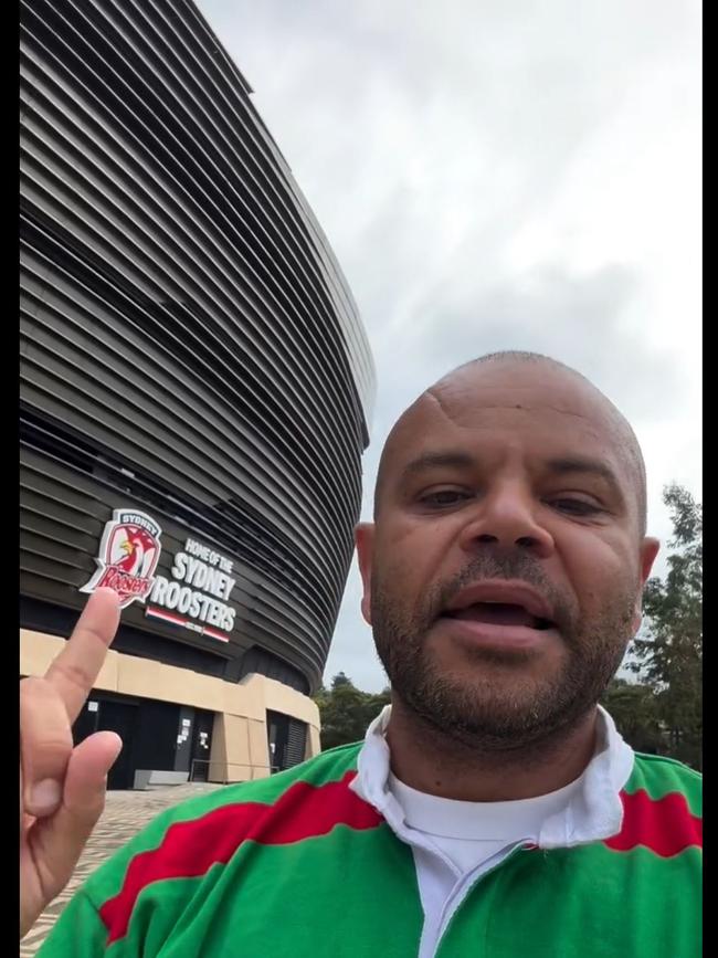 Luke Carroll outside Allianz Stadium. Picture: supplied