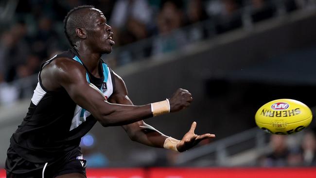 Aliir Aliir could get the job on ‘Tex’. Picture: James Elsby/AFL Photos via Getty Images