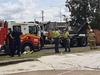 Covid medical waste catches fire and dumped on major road
