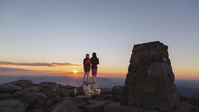 Climb to the summit of Mount Kosciuszko. Picture: Destination NSW