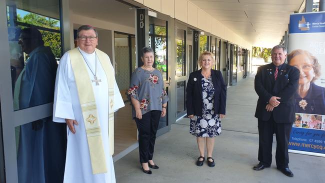 Bishop Michael McCarthy, Lesley Schneider, Michelle Landry, and Gerard Houlihan.