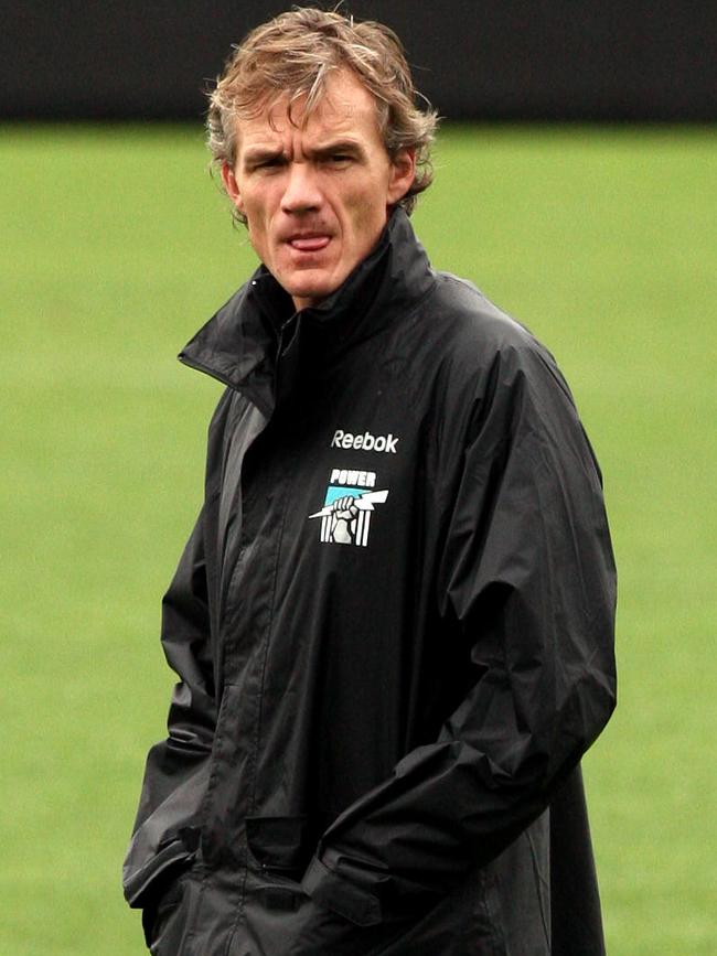 Laidley during Port Adelaide Power training at AAMI Stadium.