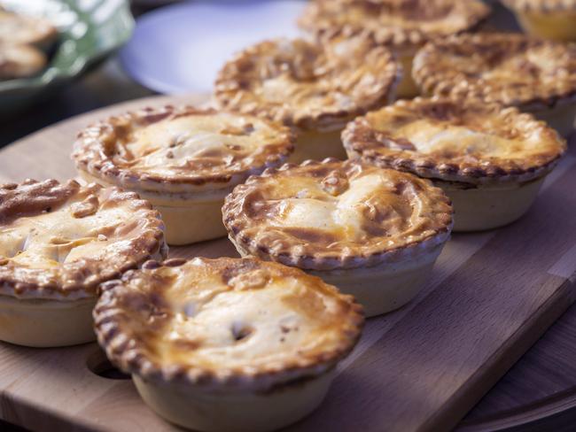 You can’t beat a meat pie and dead horse. Picture: Wayne Taylor