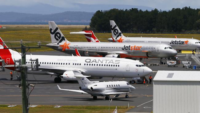 Hobart Airport runway taken from the Air Traffic Control hill. PIC: MATT THOMPSON