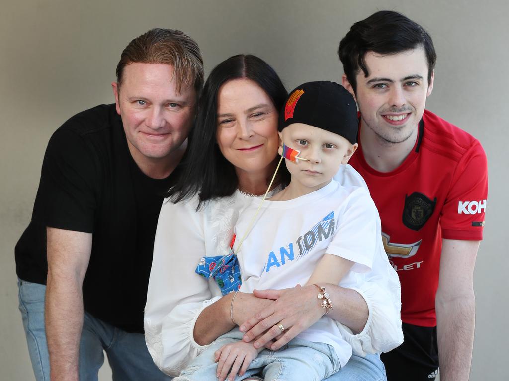 Karl and Lisa Walsh with sons Luke and Richie. Pic: Annette Dew