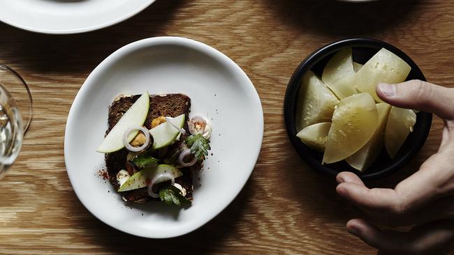 Rye flatbread from Messer, Fitzroy Picture: Linsey Rindell