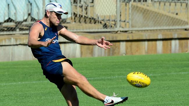 Brodie Smith prepared to take a punt as he loads up torpedoes