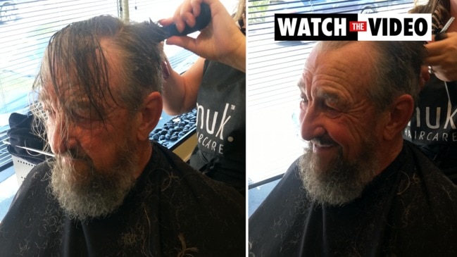 Chris Smith gets a haircut for first time in 49 years