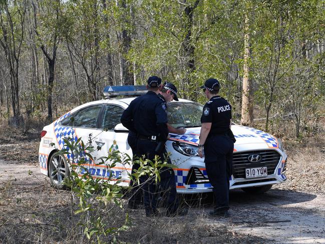 The crime scene where police shot dead Ben Freear after firing a rifle at people and cars. Picture: Cody Fox