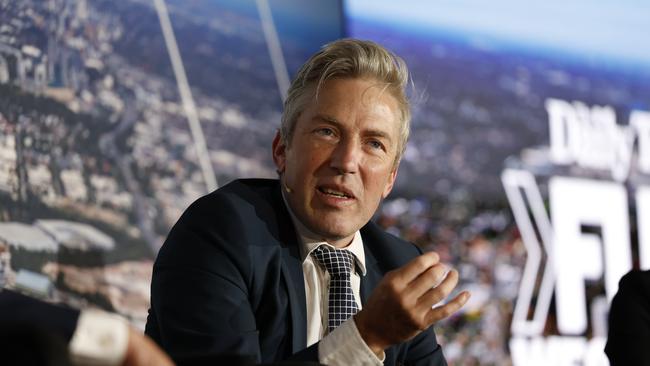 Professor Andy Marks, executive director at the Centre for Western Sydney speaking at the 2024 Daily Telegraph Future Western Sydney discussion panel. Picture: Richard Dobson