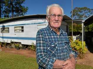 83-year-old pensioner and former mechanic Walter Wallace was shocked to receive a notice on Friday he has two months to vacate his Woombye Caravan Park site.