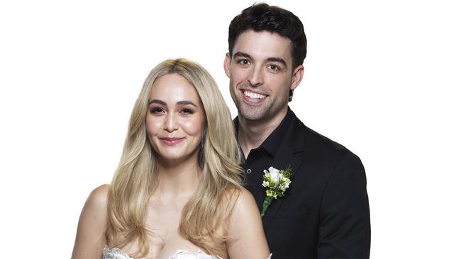 Tahnee Cook and Ollie Skelton on the 2023 season of Married At First Sight. Photo: Supplied.