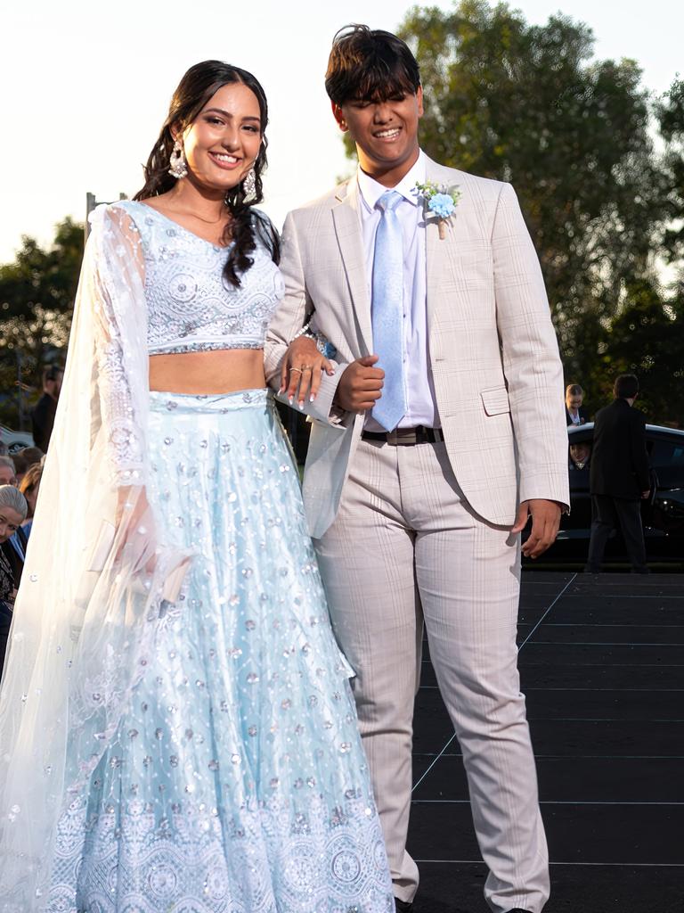 Samridhi Lamichhane and Razeen Rasul at the 2024 Rockhampton Grammar School formal.