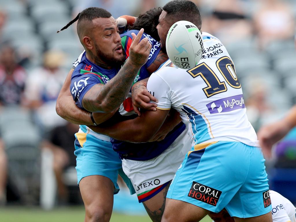 Addin Fonua-Blake was a menace through the middle for his new club. Picture: Shane Myers/NRL Photos