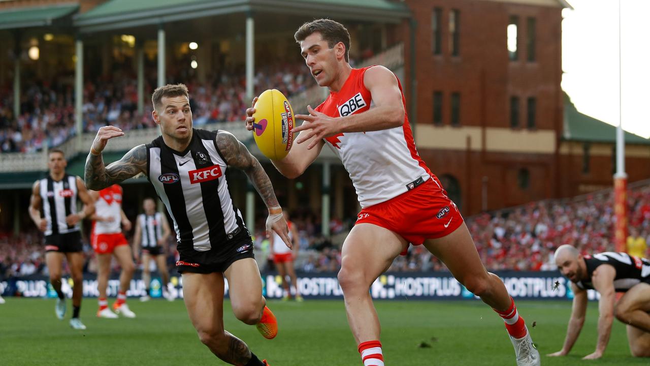 Robbie Fox is one of the AFL’s most improved players. Picture: Dylan Burns/AFL Photos via Getty Images