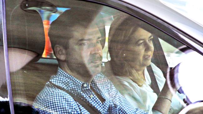 Annastacia Palaszczuk arrives at 1 William Street during her final days as Queensland premier. Picture: Tertius Pickard