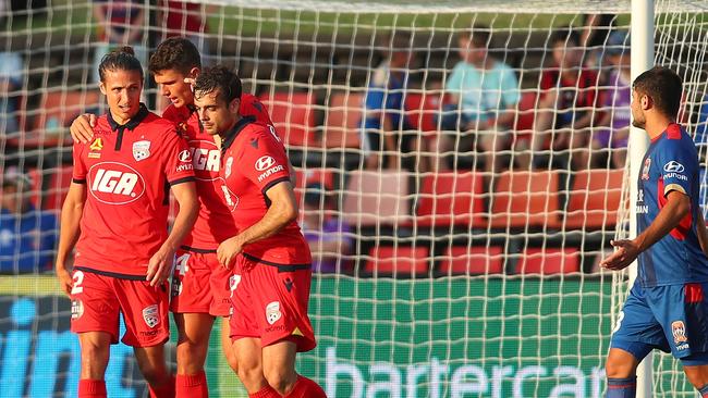 George Blackwood scored Adelaide’s lone goal against Newcastle