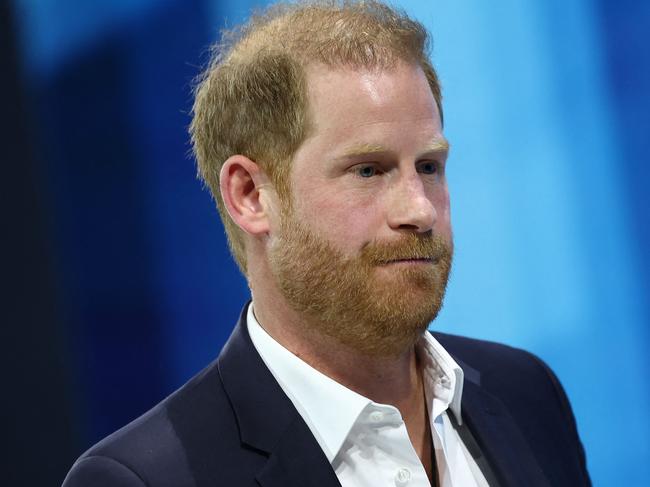 NEW YORK, NEW YORK - DECEMBER 04: Prince Harry, The Duke of Sussex, leaves the stage during the New York Times annual DealBook summit at Jazz at Lincoln Center on December 04, 2024 in New York City. The NYT summit with Ross Sorkin returns with interviews on the main stage including Sam Altman, co-founder and C.E.O. of OpenAI, Jeff Bezos, founder and executive chairman of Amazon and owner of the Washington Post, former U.S. President Bill Clinton and Prince Harry, The Duke of Sussex, among others. The discussions will touch on topics such as business, politics and culture.   Michael M. Santiago/Getty Images/AFP (Photo by Michael M. Santiago / GETTY IMAGES NORTH AMERICA / Getty Images via AFP)