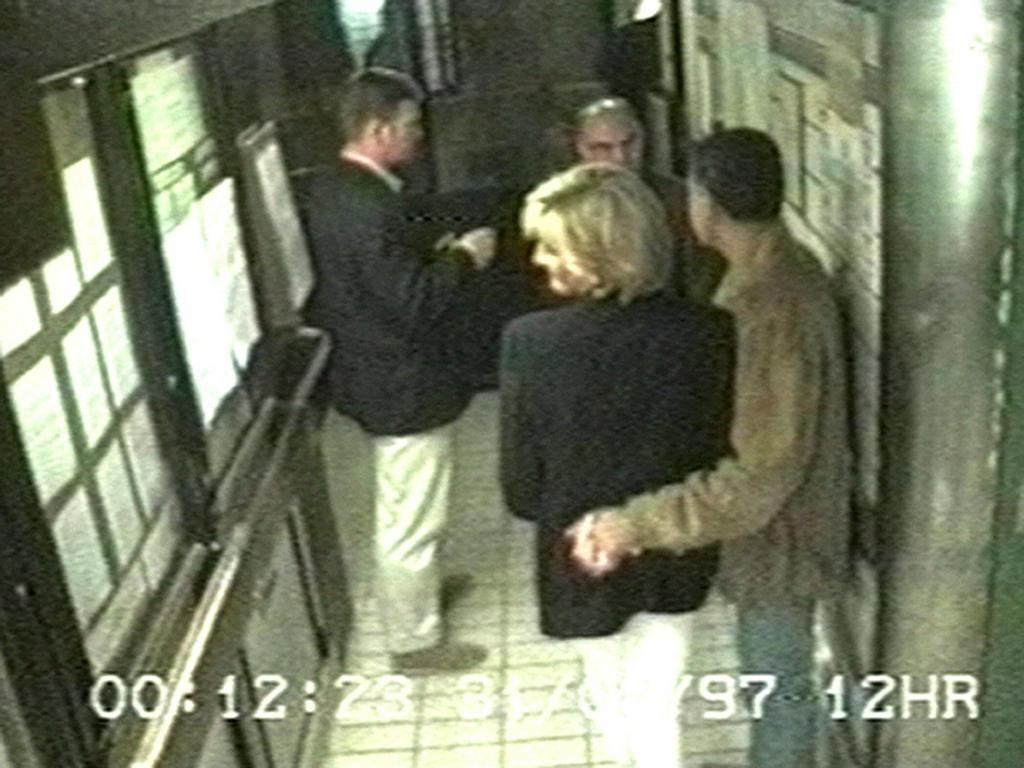 Diana, Dodi, bodyguard Trevor Rees-Jones and driver Henri Paul at the Ritz Hotel in Paris.