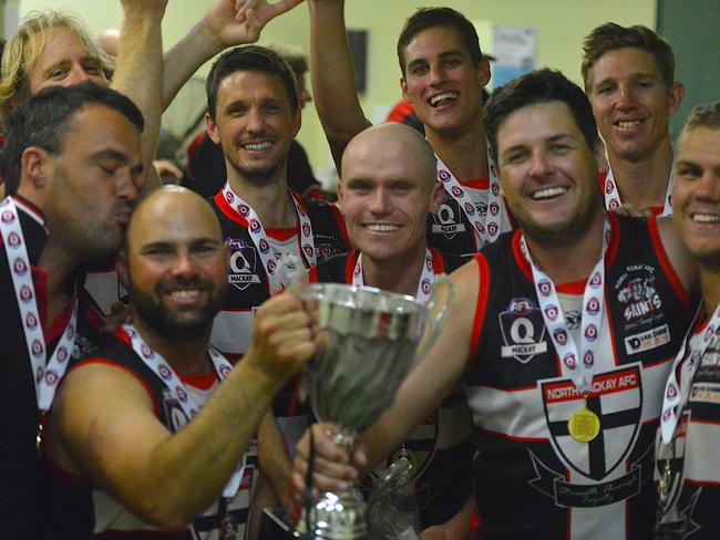 The North Mackay Saints 6.12-48 defeated Eastern Swans 3.2-20 in the 2020 AFL Mackay Allied Pickfords Cup grand final at Harrup Park. Photo: Callum Dick
