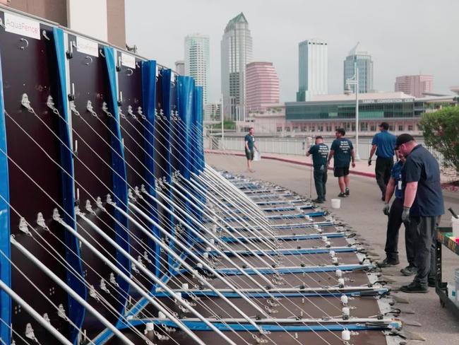 Tampa hospital has installed a temporary flood wall that officials hope will be enough to repel the Hurricane Milton deluge.