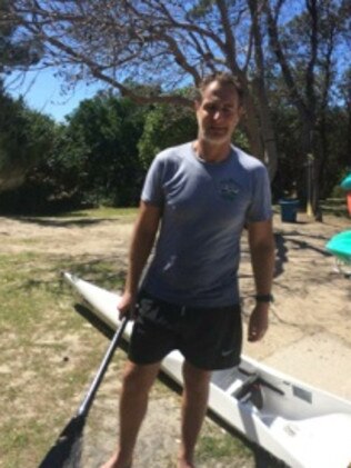 Mark Hickey, 52, from Newcastle, tried to save shark attack victim at Byron Bay Main Beach. Picture: Geoff Chambers